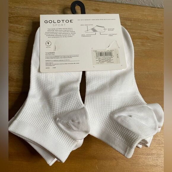 NWT GOLDTOE Men's White Nylon Lite No Show Socks, 6-Pairs Shoe Size 6-12 - Picture 6 of 8
